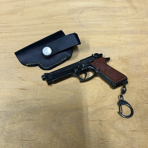 Mini gun keychain - keychain, black